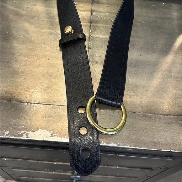 Saks Fifth Avenue Black Leather Belt - Picture 4 of 10